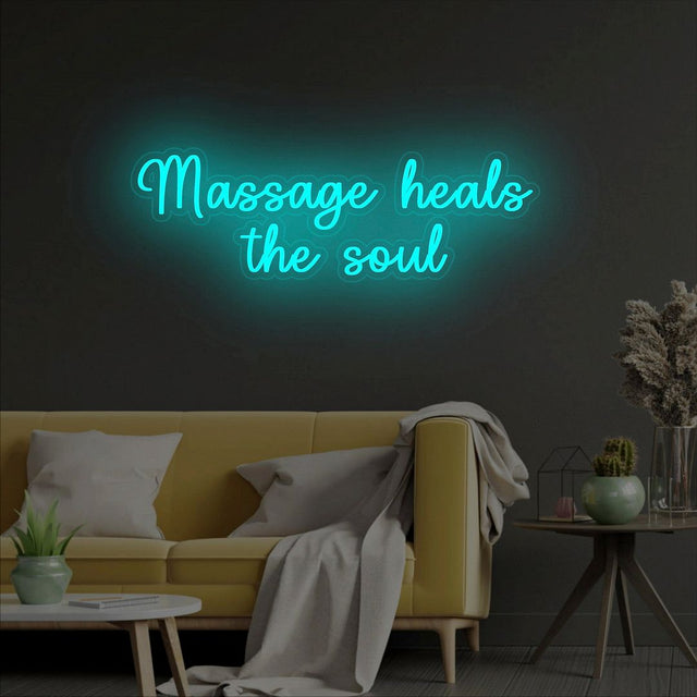 Massage Heals The Soul LED Neon Sign for Storefront light up sign