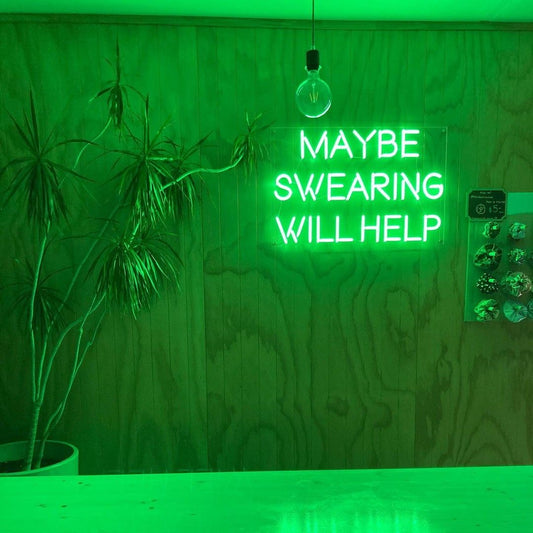 Maybe Swearing Will Help Neon Sign