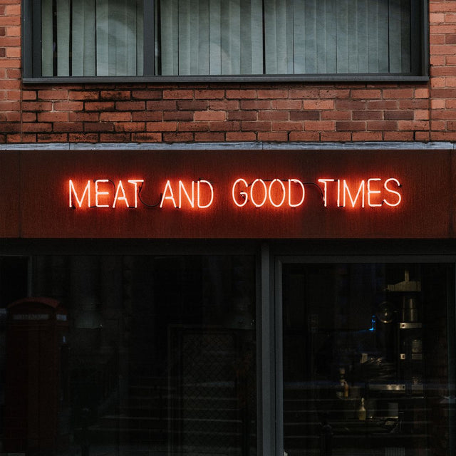 Meat and Good Times LED Neon Sign for Bar light up sign