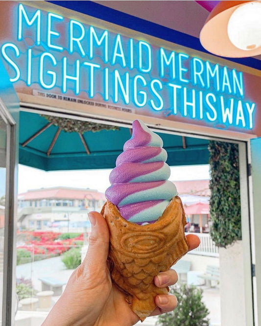 Mermaid Merman Sightings This Way Neon Sign