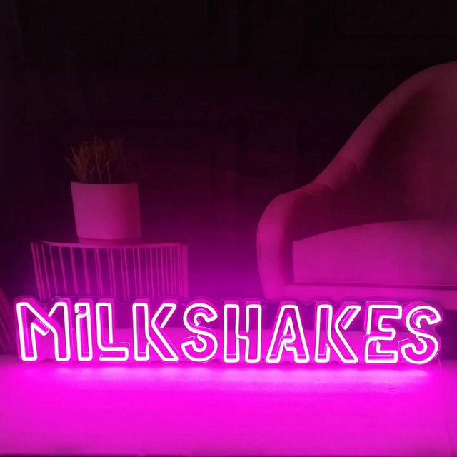 Milkshakes LED Neon Sign for Storefront light up sign