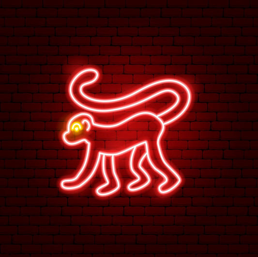 Monkey Chinese Zodiac Neon Sign