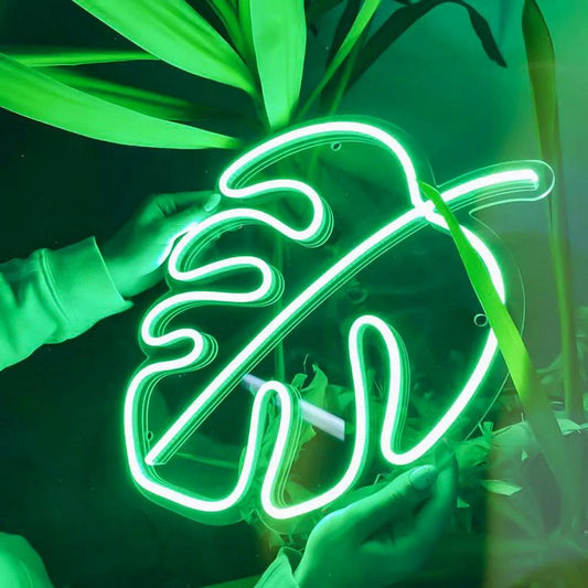 Monstera Leaf Neon Sign