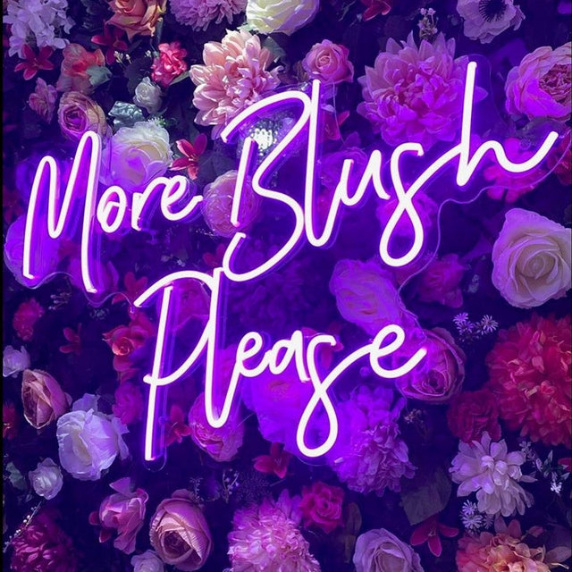 More Blush Please LED Neon Sign for Salon light up sign