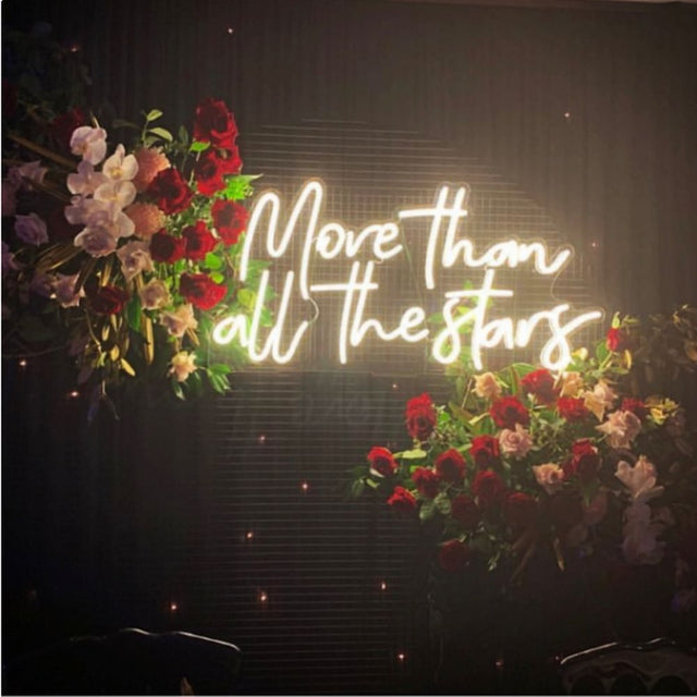 More Than All The Stars LED Neon Sign for Wedding light up sign