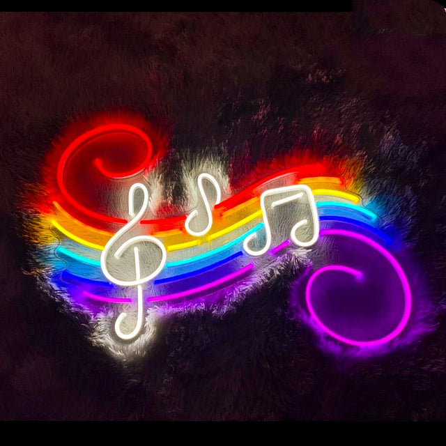 Musical Notes LED Neon Sign for Bar light up sign