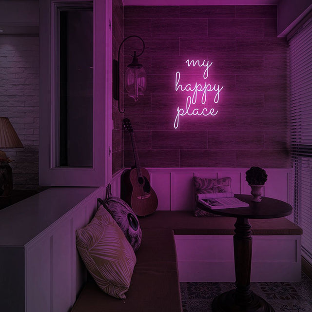 My Happy Place LED Neon Sign light up sign