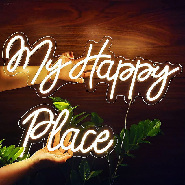 My Happy Place LED Neon Sign for Wedding light up sign