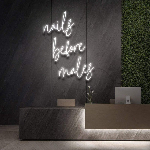 Nails Before Males LED Neon Sign for Salon light up sign