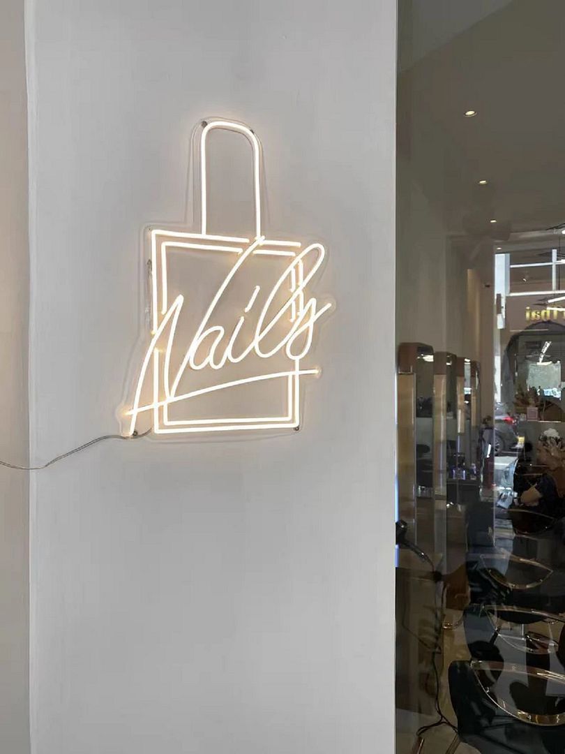Nails with Polish Bottle Neon Sign