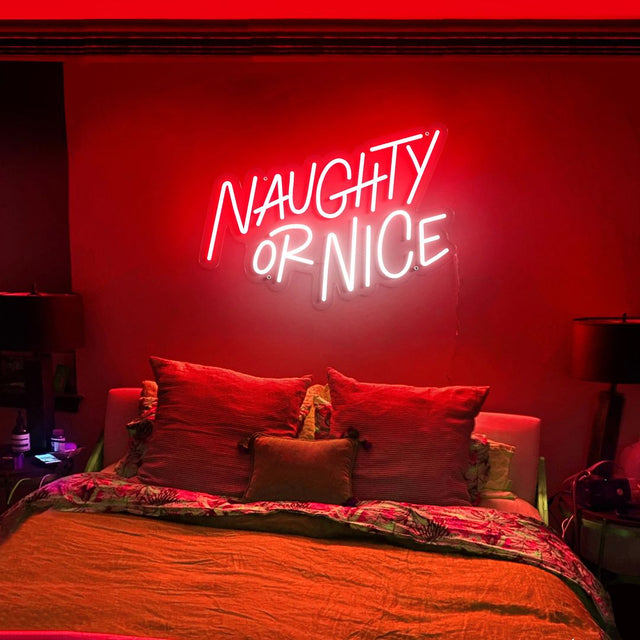 Naughty or Nice LED Neon Sign light up sign
