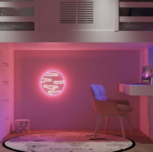 Neptune Planet Neon Sign