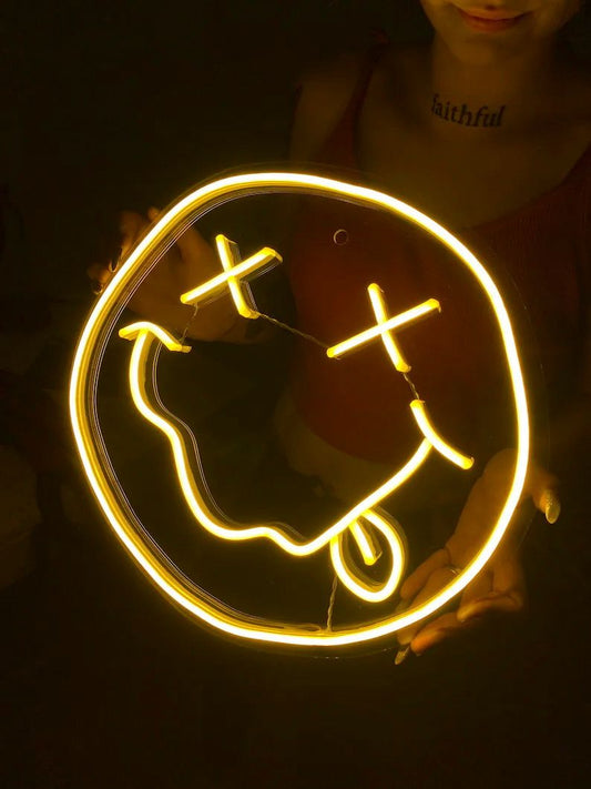 Nirvana Smiley Face LED Neon Sign