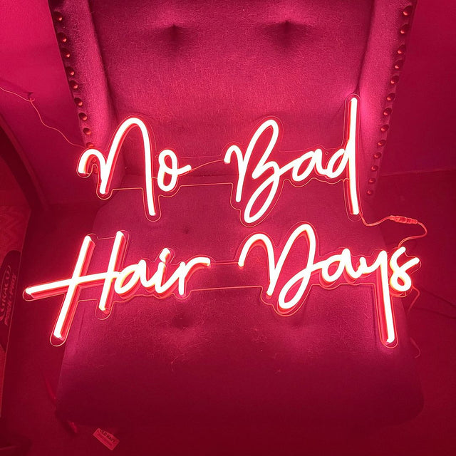 No Bad Hair Days LED Neon Sign for Salon light up sign