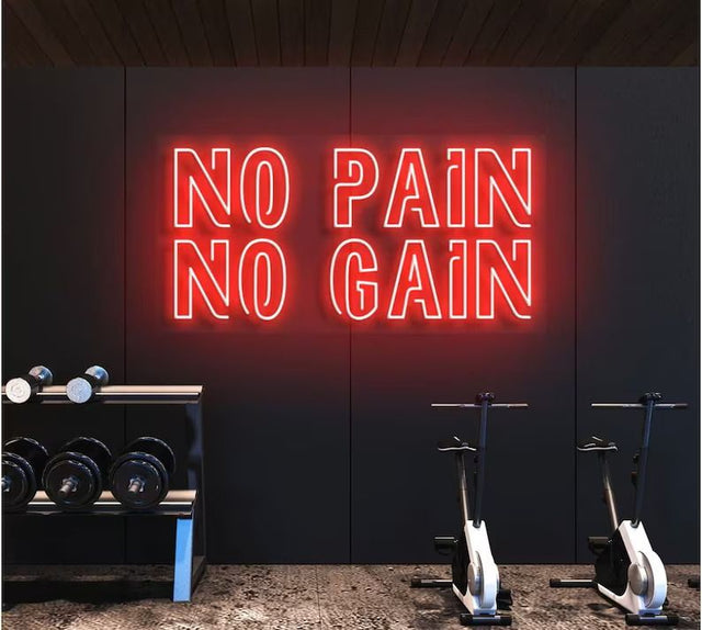 No Pain No Gain LED Neon Sign for Business light up sign