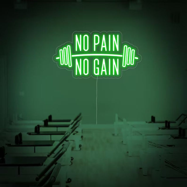 No Pain No Gain LED Neon Sign for Storefront light up sign