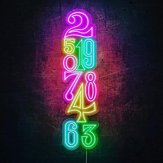 Numbers Neon Sign