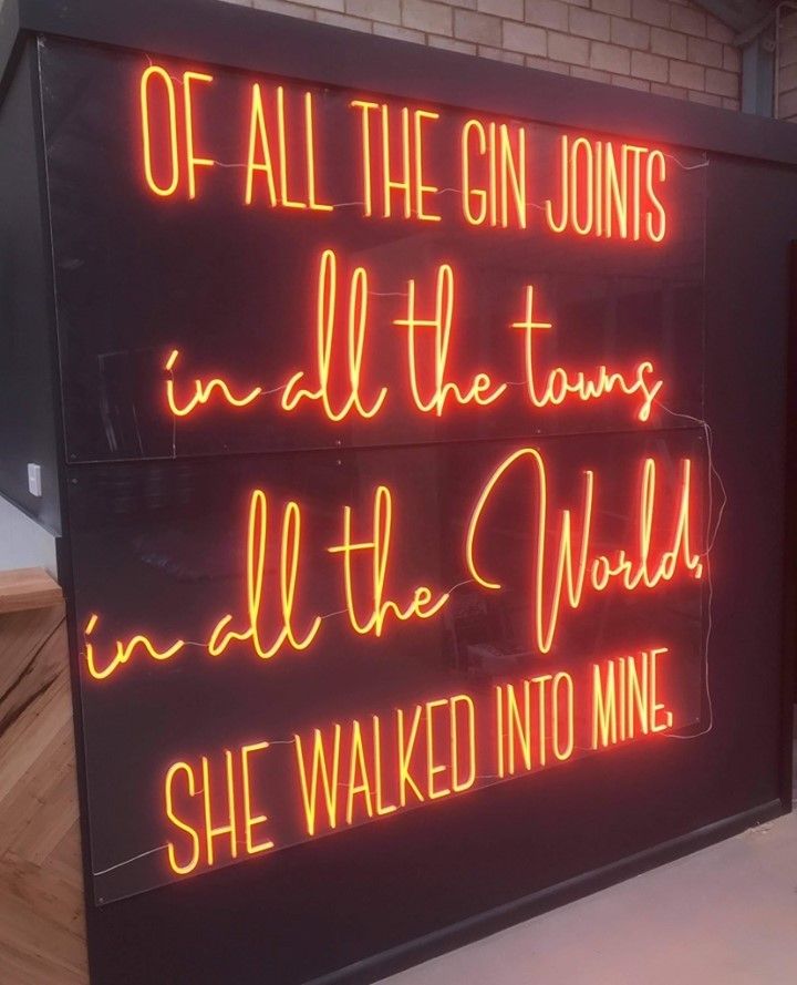 Of All The Gin Joints Neon Sign
