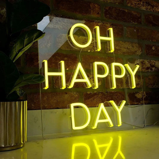 Oh Happy Day Neon Sign