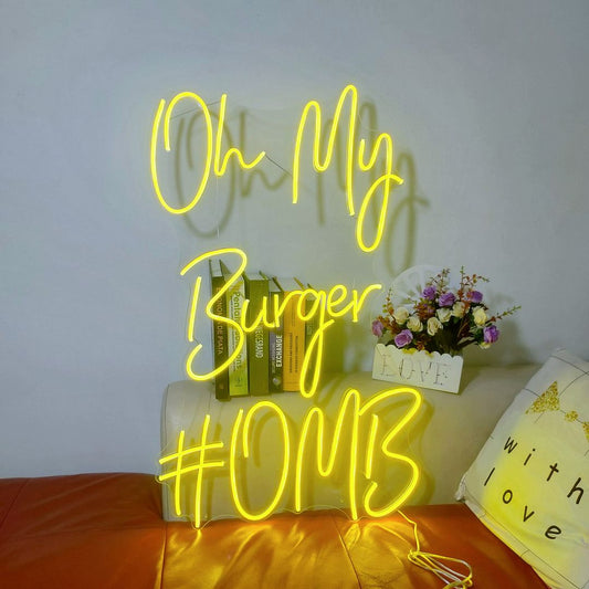 Oh My Burger Home Neon Sign
