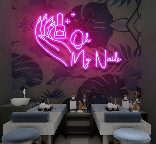 Oh My Nails Neon Sign