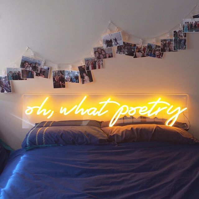 Oh What Poetry LED Neon Sign light up sign