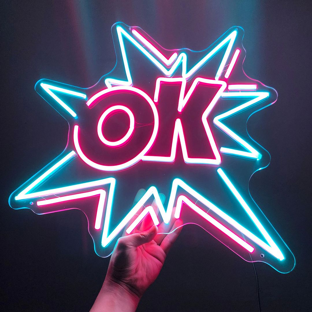 OK Neon Sign