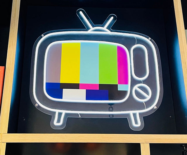 Old School TV LED Neon Sign for Studio light up sign
