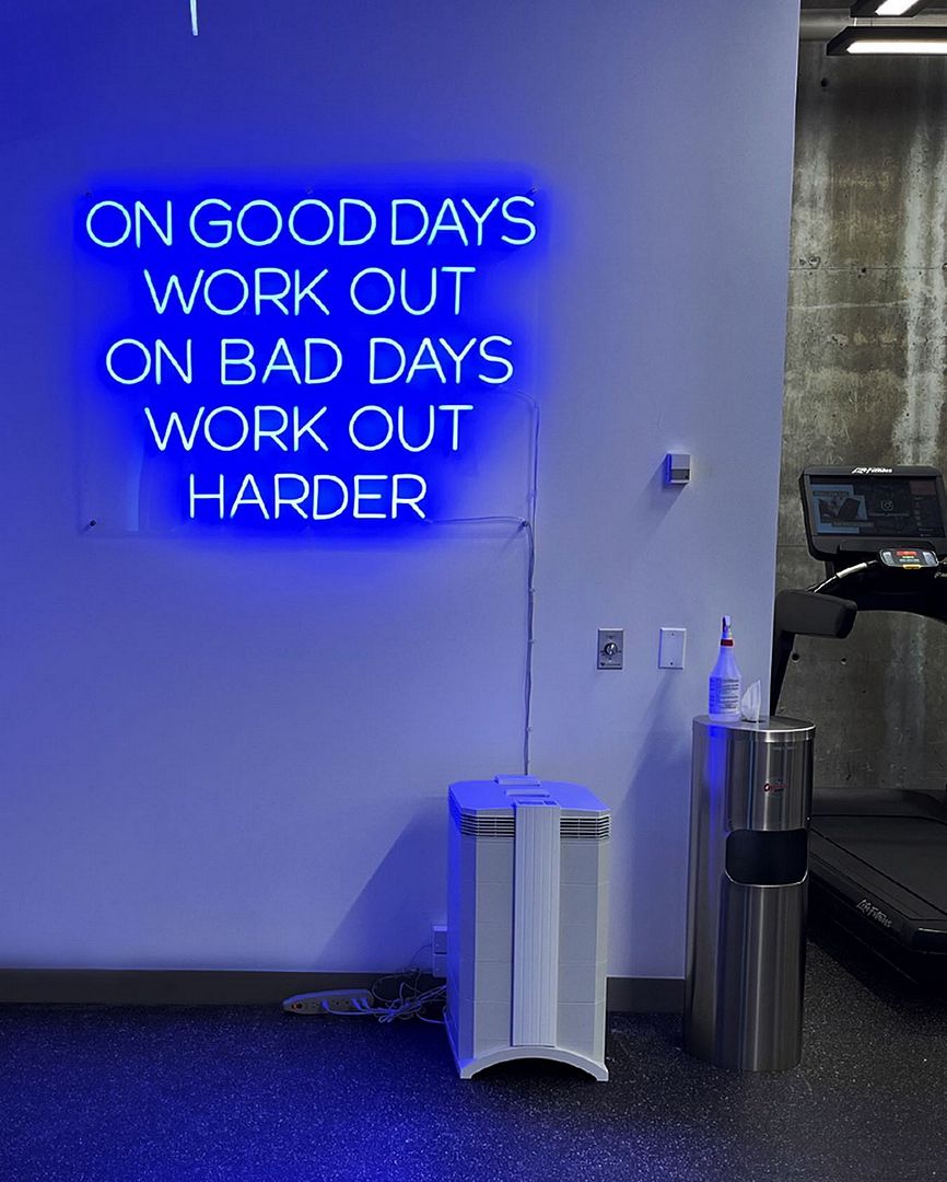 On Good Days Work Out On Bad Days Work Out Harder Neon Sign