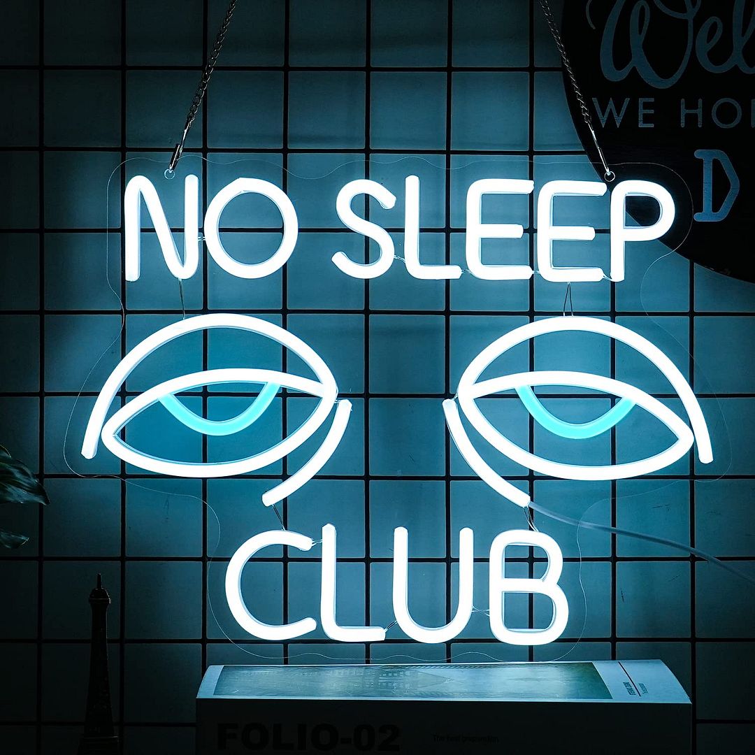 On Sleep Club Neon Sign Eyes Neon Sign