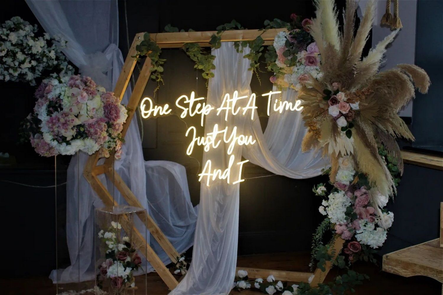 One Step at a Time Just You and I Neon Sign