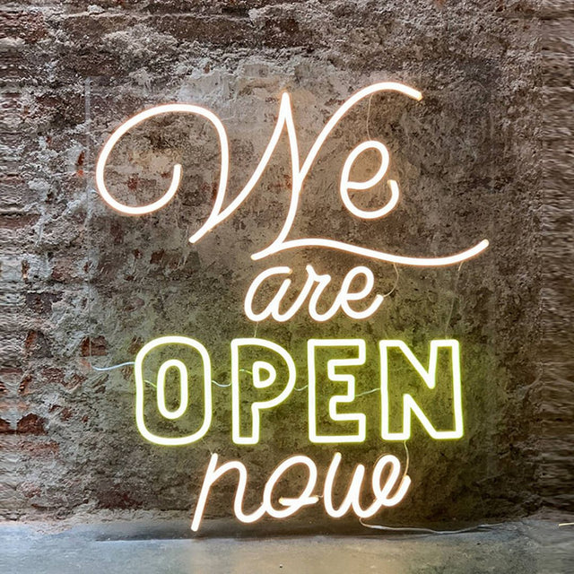 Open Now LED Neon Sign for Storefront light up sign