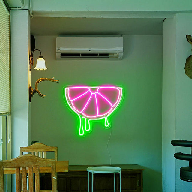 Orange Slice LED Neon Sign for Bar light up sign