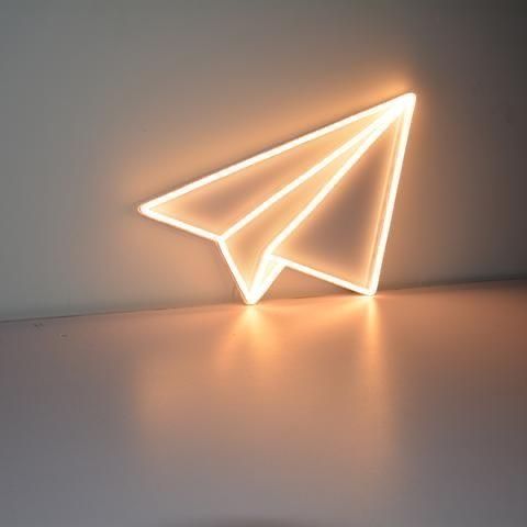 Paper Plane Neon Sign