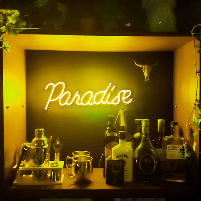 Paradise LED Neon Sign for Bar light up sign