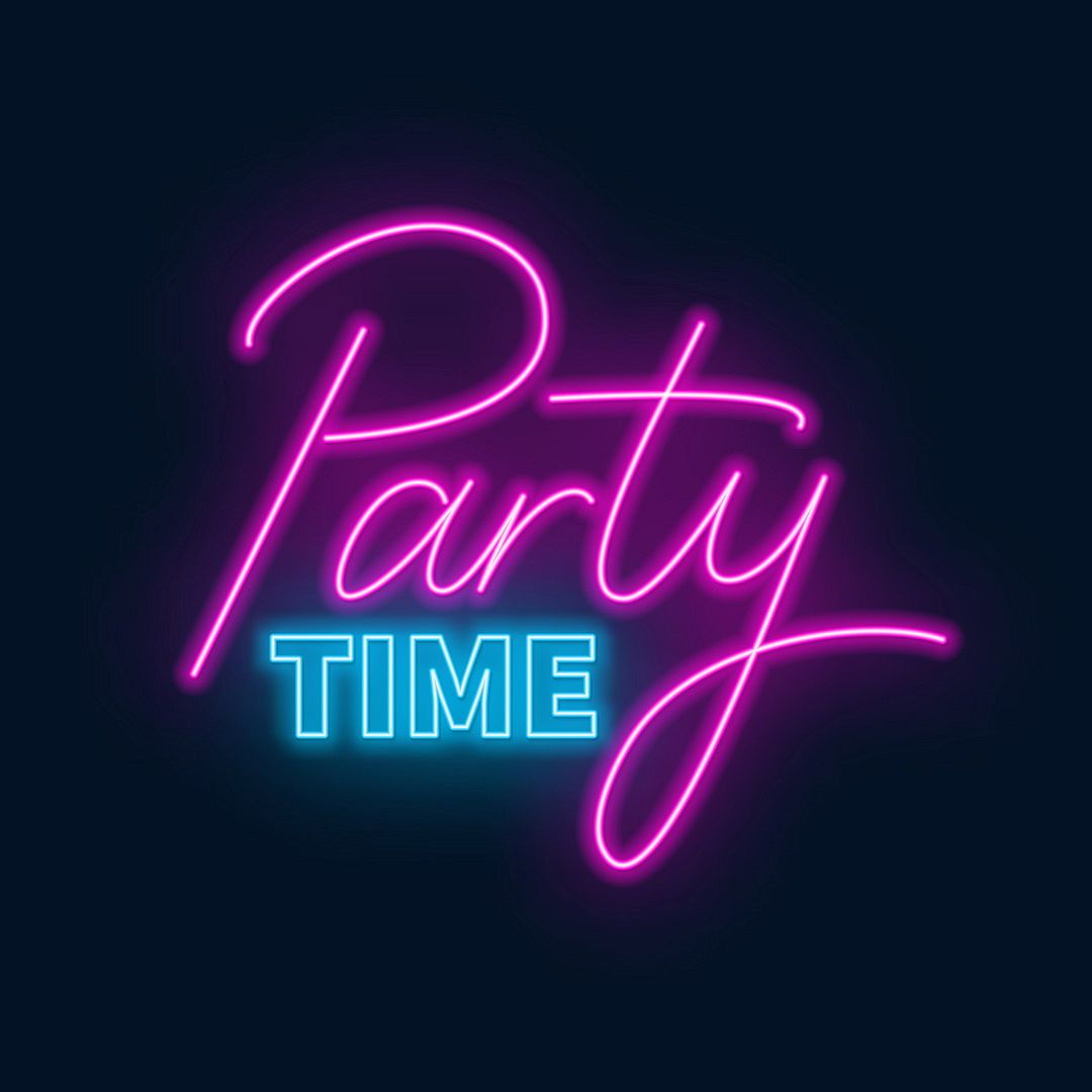 Party Time Lettering Neon Sign