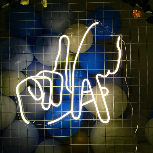 Loser and Victory Hand Finger Neon Sign