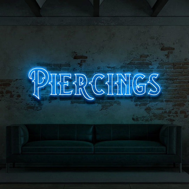 Piercings LED Neon Sign for Tattoo Studio light up sign