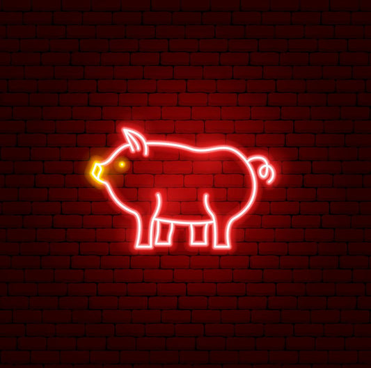 Pig Chinese Zodiac Neon