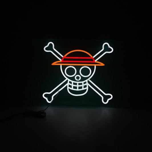 Pirate Skull Crossbones Neon Sign