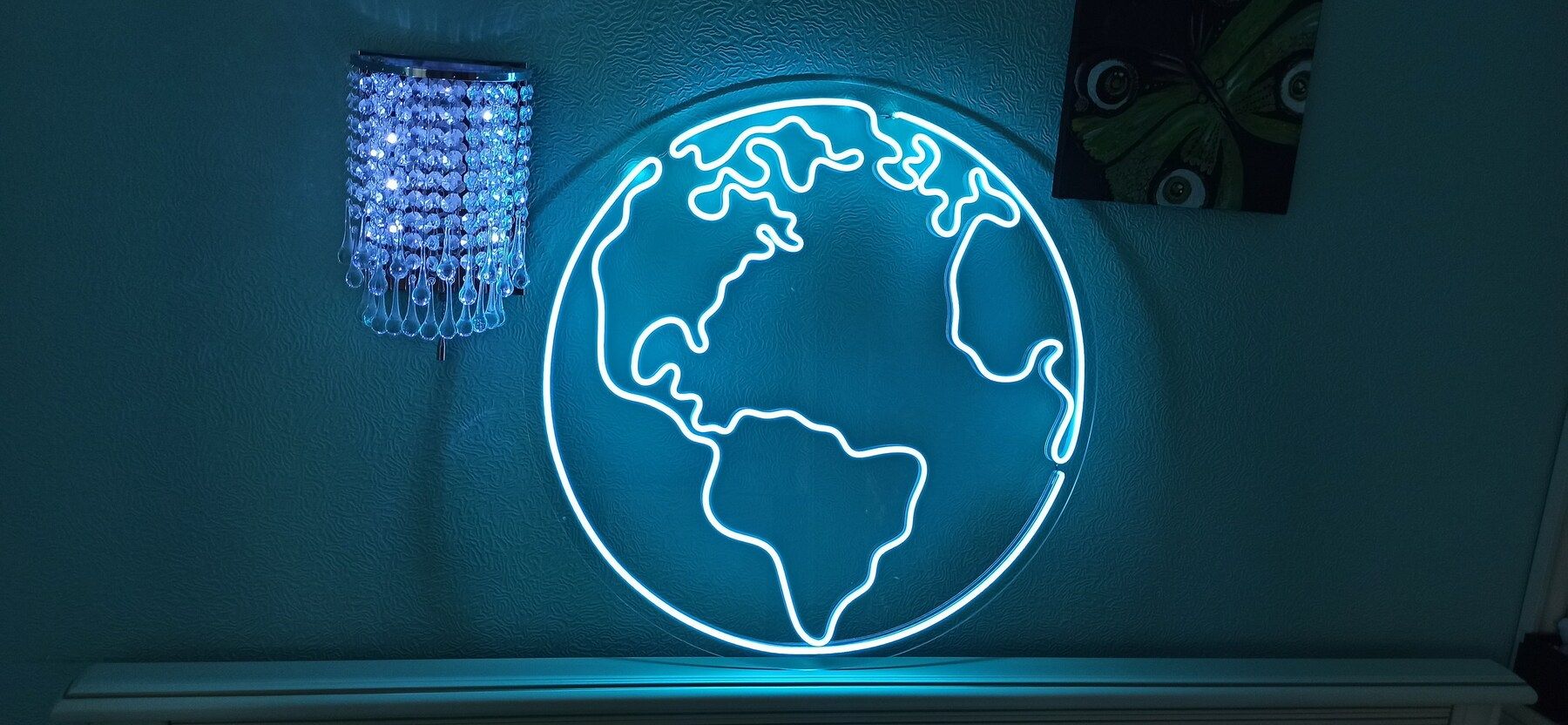 Custom Made Neon Signs, Planet Earth Neon Sign, LED Business Sign ...