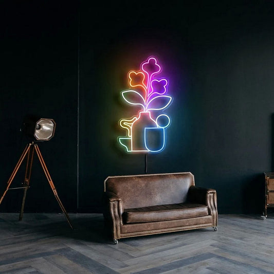 Plant Flowers Neon Sign