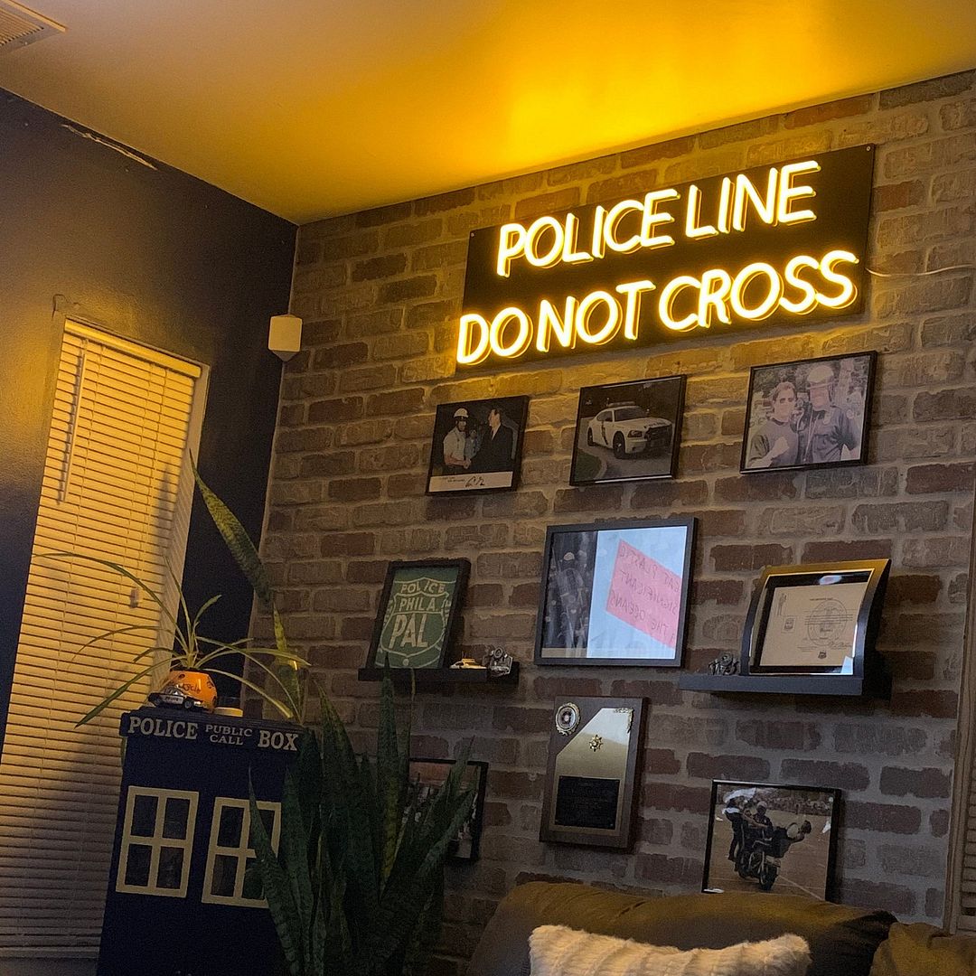 Police Line Donot Cross Neon Sign