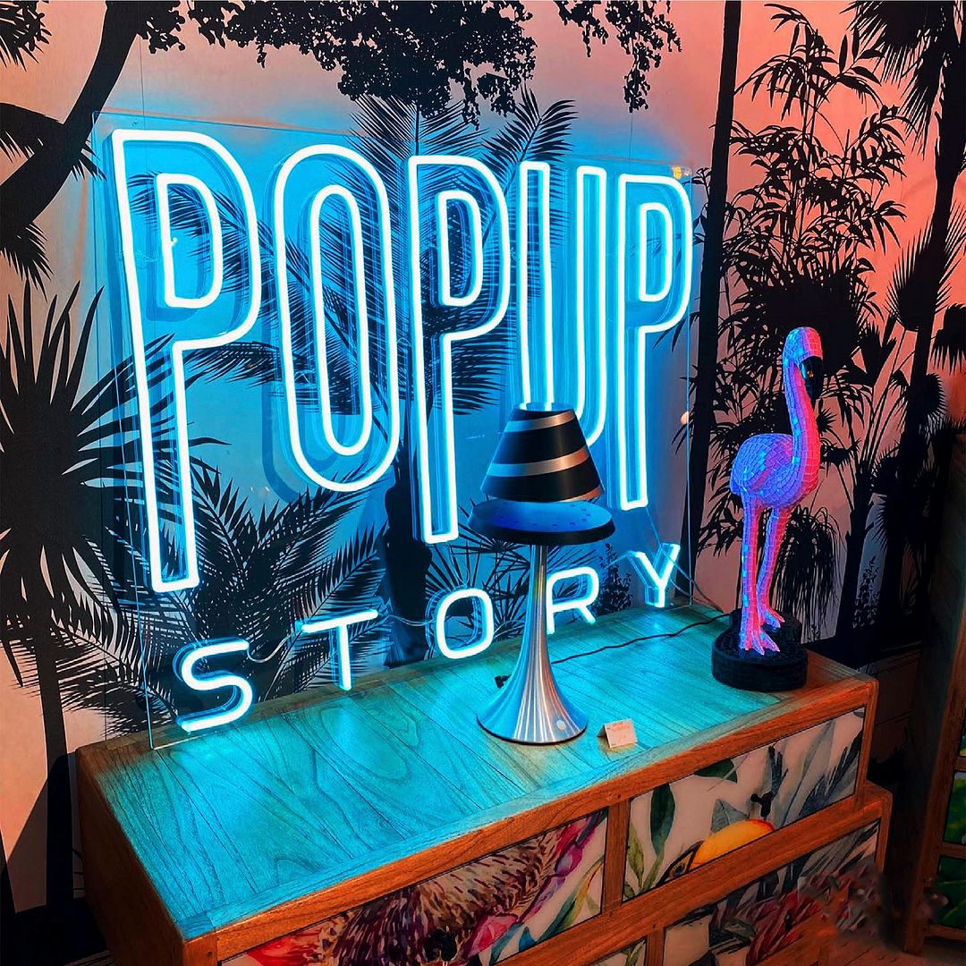 Pop Up Story Neon Sign