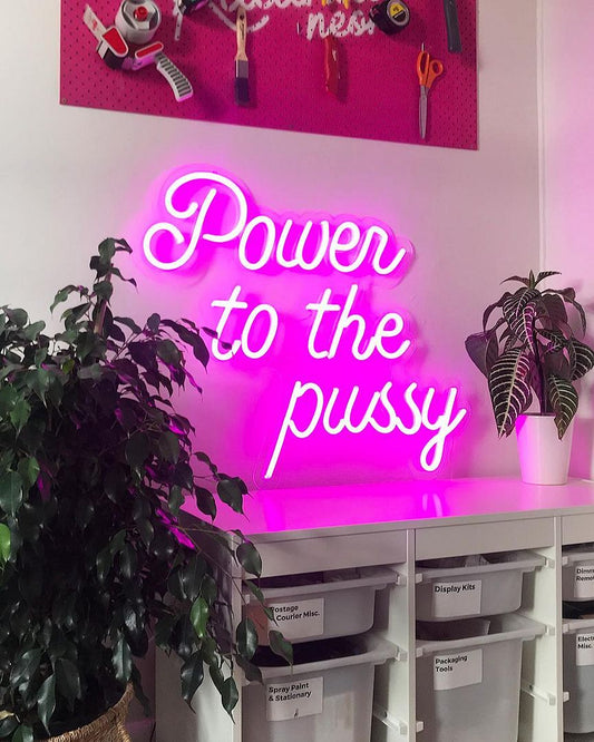 Power to The Pussy Neon Sign