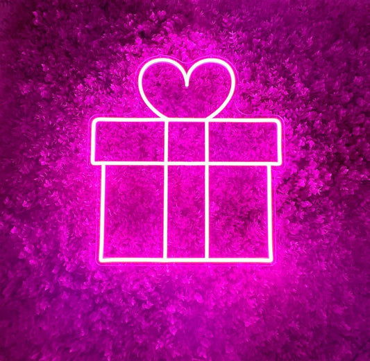 Present Gift Neon Signs, Plug-in or Battery Powered Neon Lights
