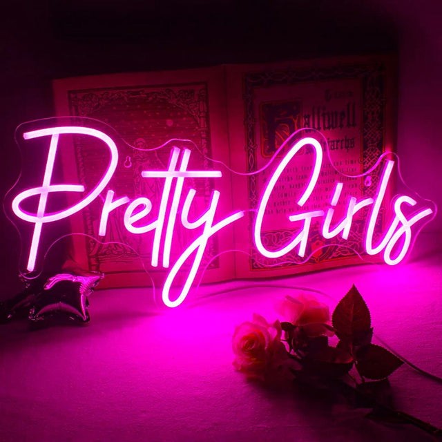 Pretty Girls LED Neon Sign for Salon light up sign