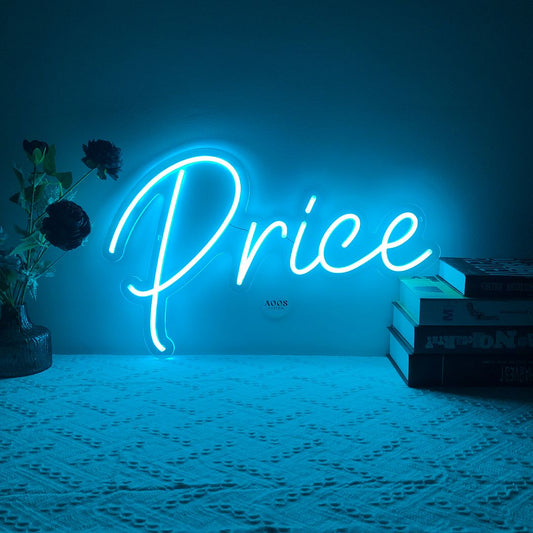 Price Neon Signs, Plug-in or Battery Powered Neon Lights