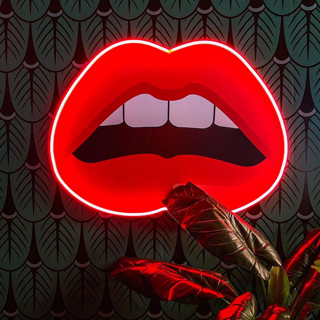 Custom Made Neon Signs, Printing Women Red Lips Neon Sign, LED Business ...