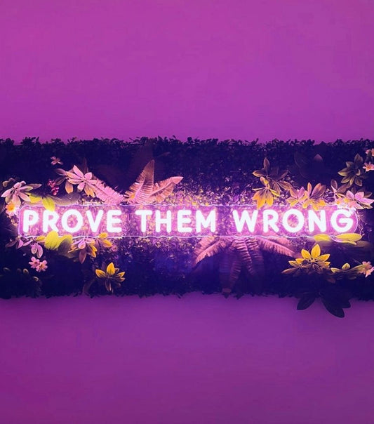 Prove Them Wrong Neon Signs, Plug-in or Battery Powered Neon Lights